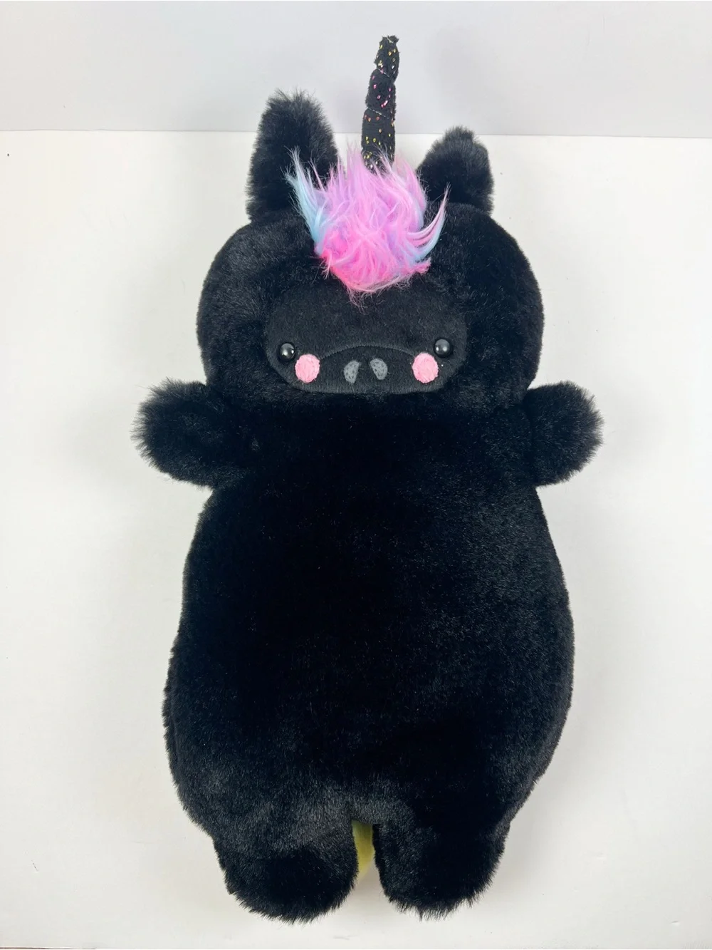 Bijoukitty Plush Black Unicorn Buttercup Bericorn Rainbow Hair Limited Edition